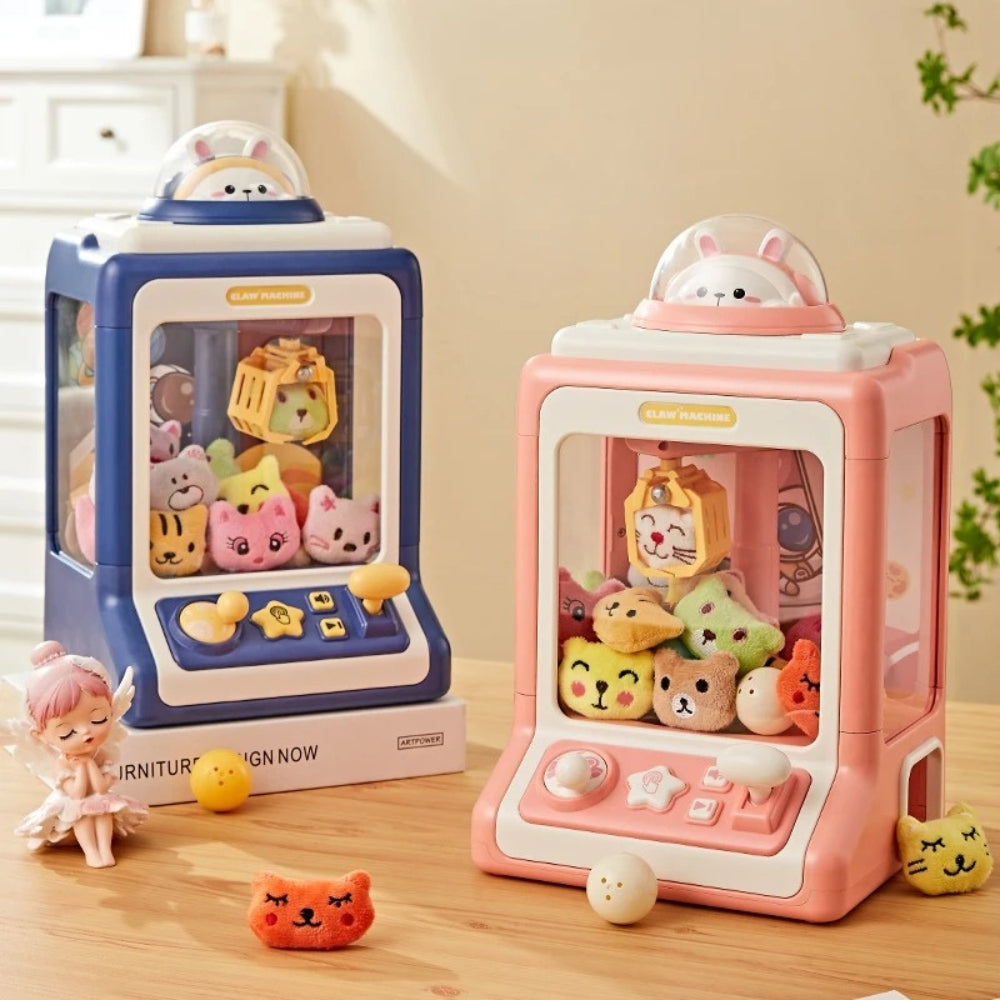 ClawJoy - Mini mașină cu clește cu telecomandă și cabină de joc iluminată