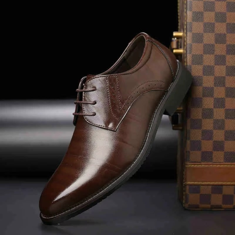 Alexander – Sznurowane buty z noskiem w szpic i antypoślizgową podeszwą | Pewne dopasowanie na sznurowadła | Strukturalny codzienny styl | Od casualowych do formalnych