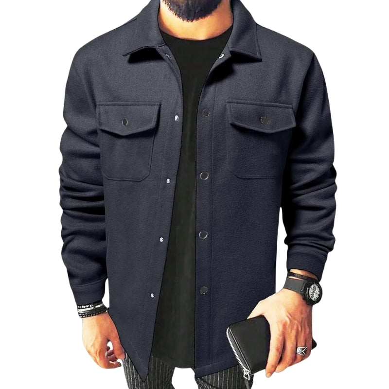Xander – Chemise-Veste Moderne à Manches Longues avec Poches