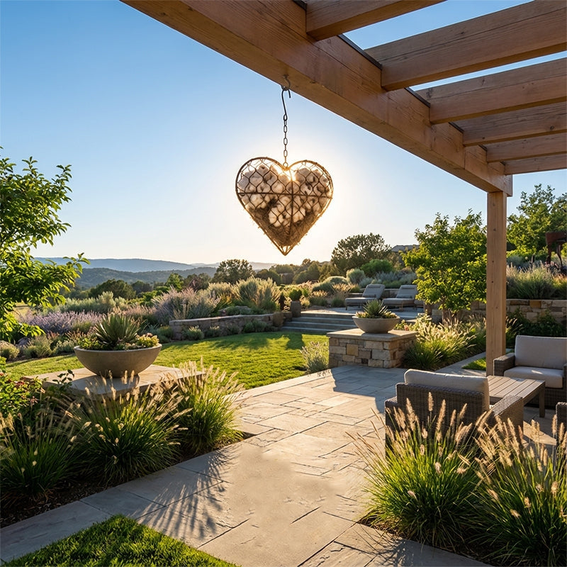 Handcrafted Heart Bird Nest Garden Decoration