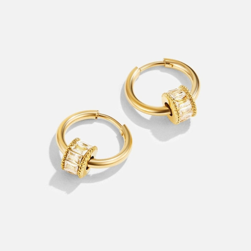 Sophia – Elegant hoop earrings with matching pendant necklace set