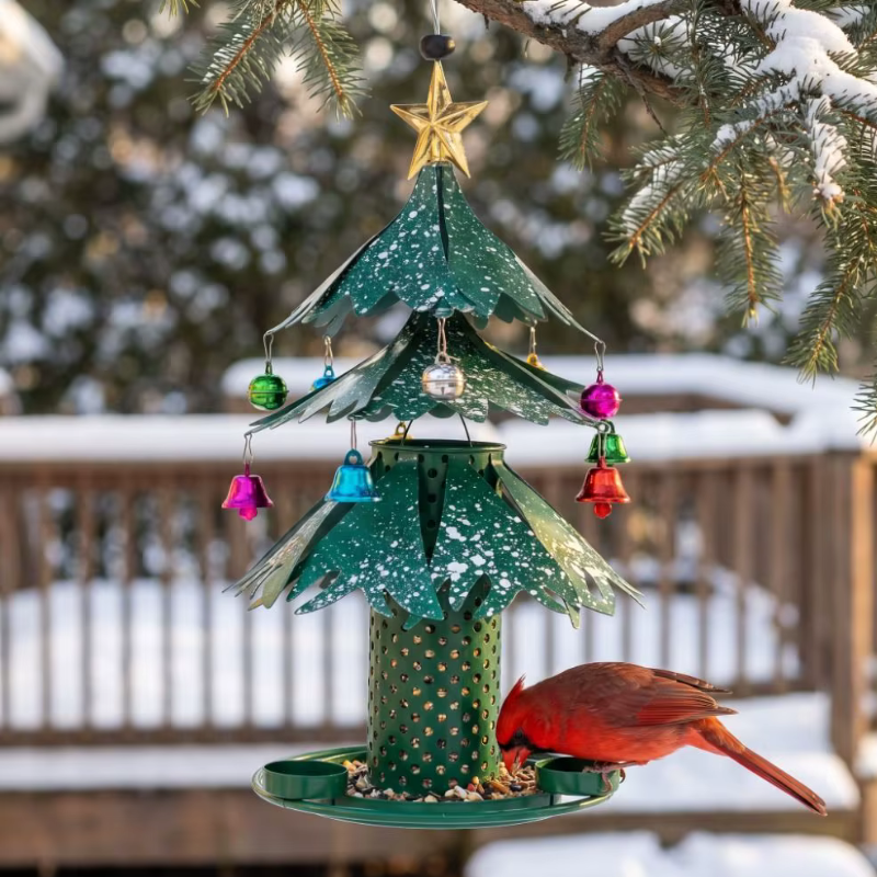 Perchwood - Tree-Shaped Bird Feeder With Metal Frame