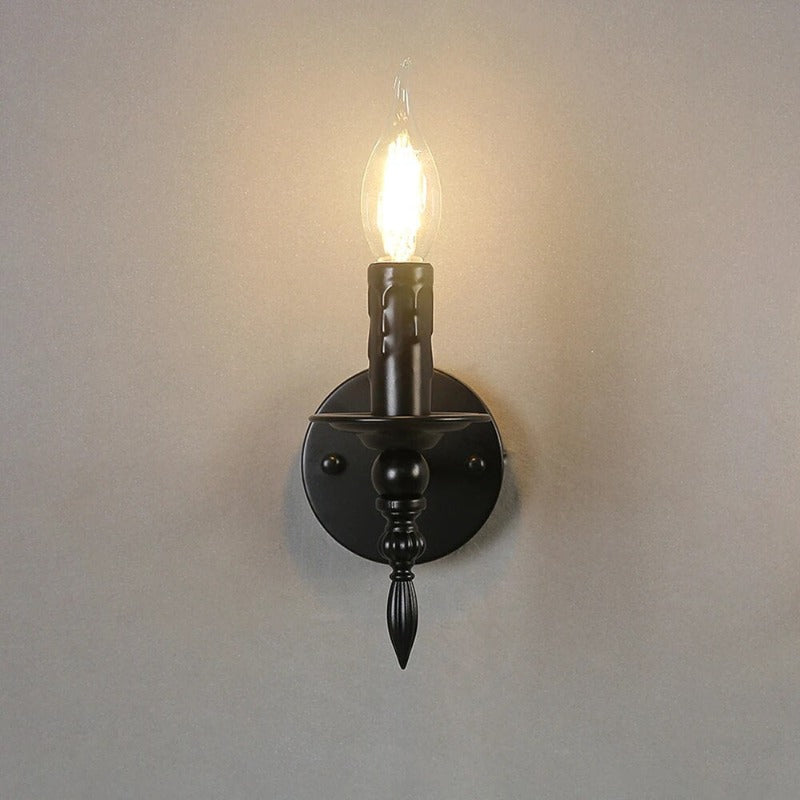 NoirGlow – Applique murale en forme de bougie avec design classique