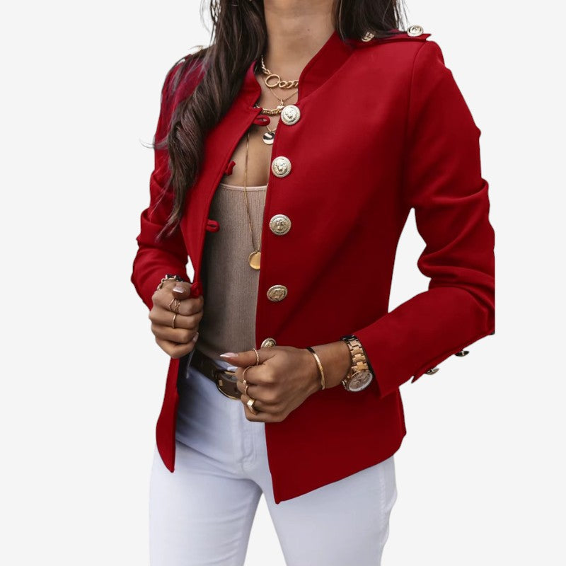 Alana - Long Sleeve Jacket with Button Closure