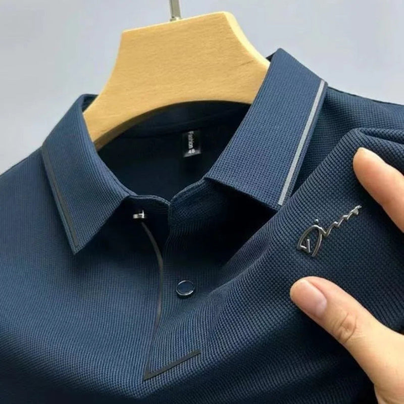 Logan – Polo à manches courtes imprimé avec col à boutons | Confort léger et ajusté | Style décontracté quotidien | Tailles M–4XL