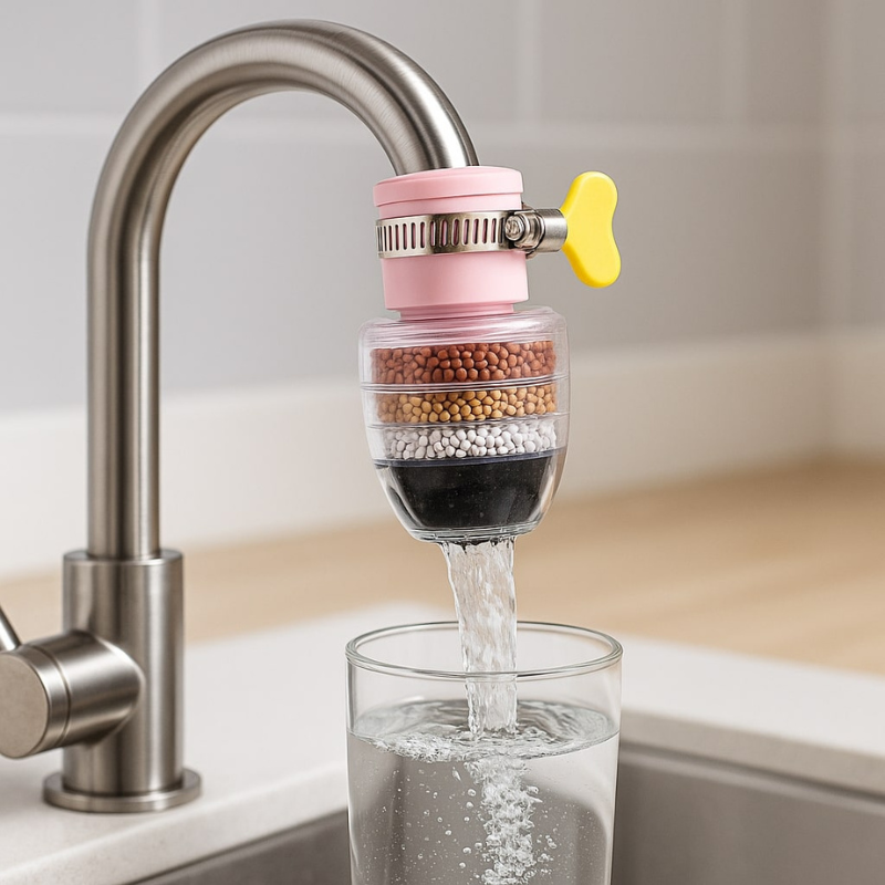 Filtro per acqua del rubinetto girevole a 360° per lavello da cucina
