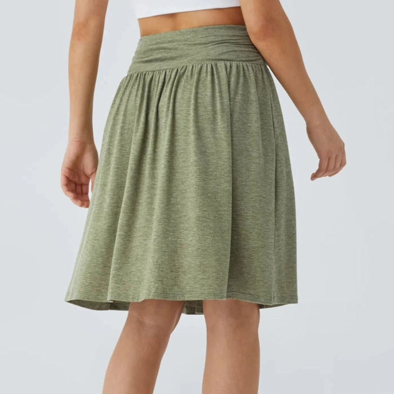 Victoria – Jupe courte taille haute avec volants et poches