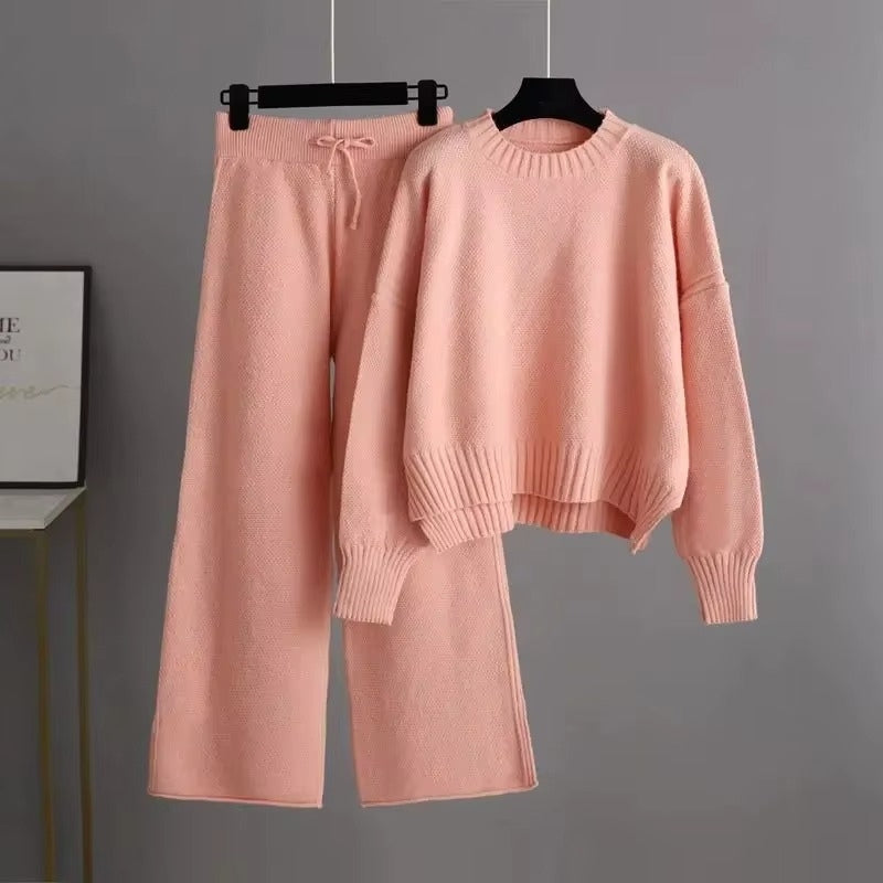 Patricia – Set două piese cu pulover cu mâneci lungi și pantaloni largi