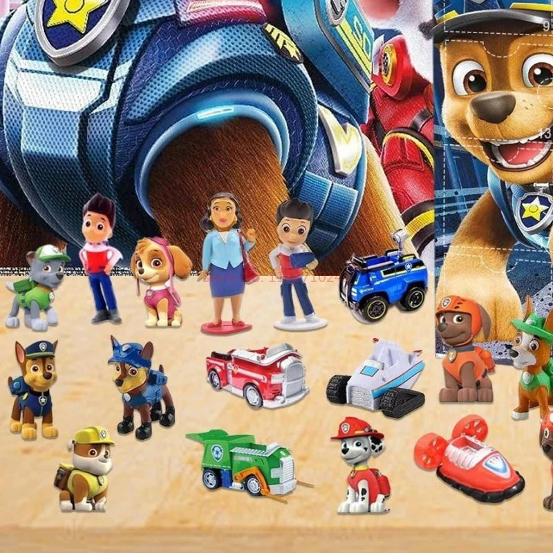 PawJoy – Calendrier de l’Avent de Noël avec figurines anime et jouet Skye Pop