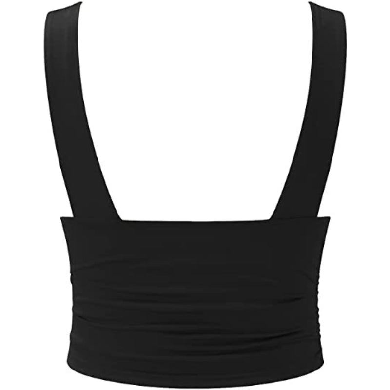 Brooke – Modern sleeveless top with deep V-neck and relaxed fit