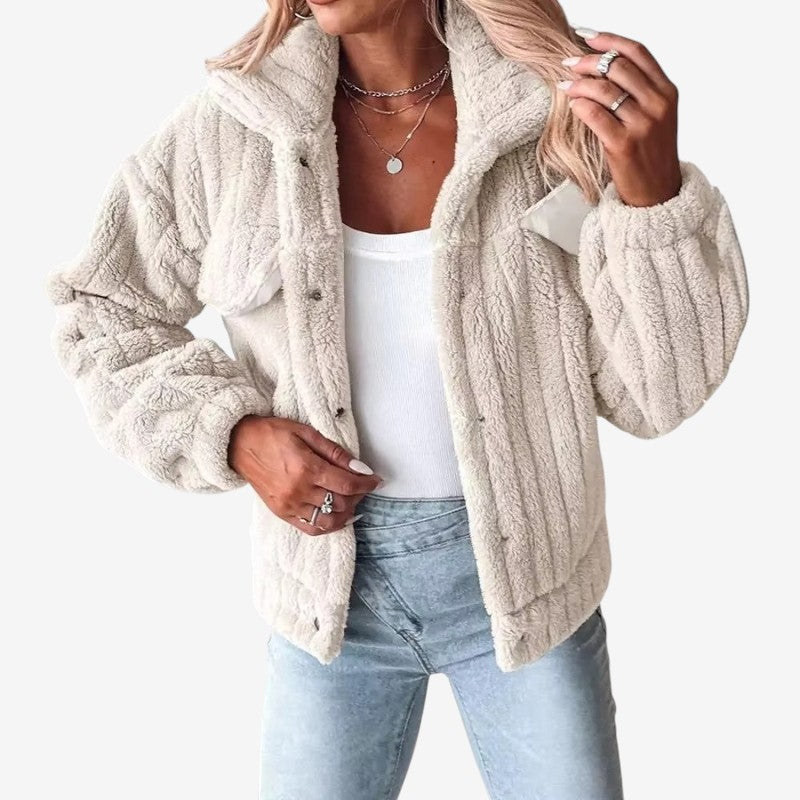 Rylee – Long Sleeve Jacket with Buttons and Chest Pockets