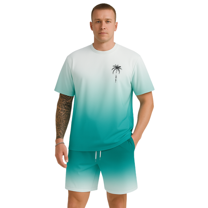 Liam – Set di maglietta a maniche corte e pantaloncini con design stampato