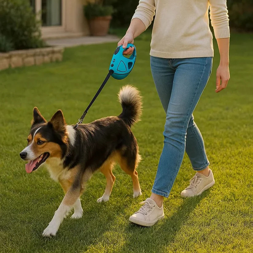 LumiLeash – Automatische intrekbare hondenriem met LED-licht