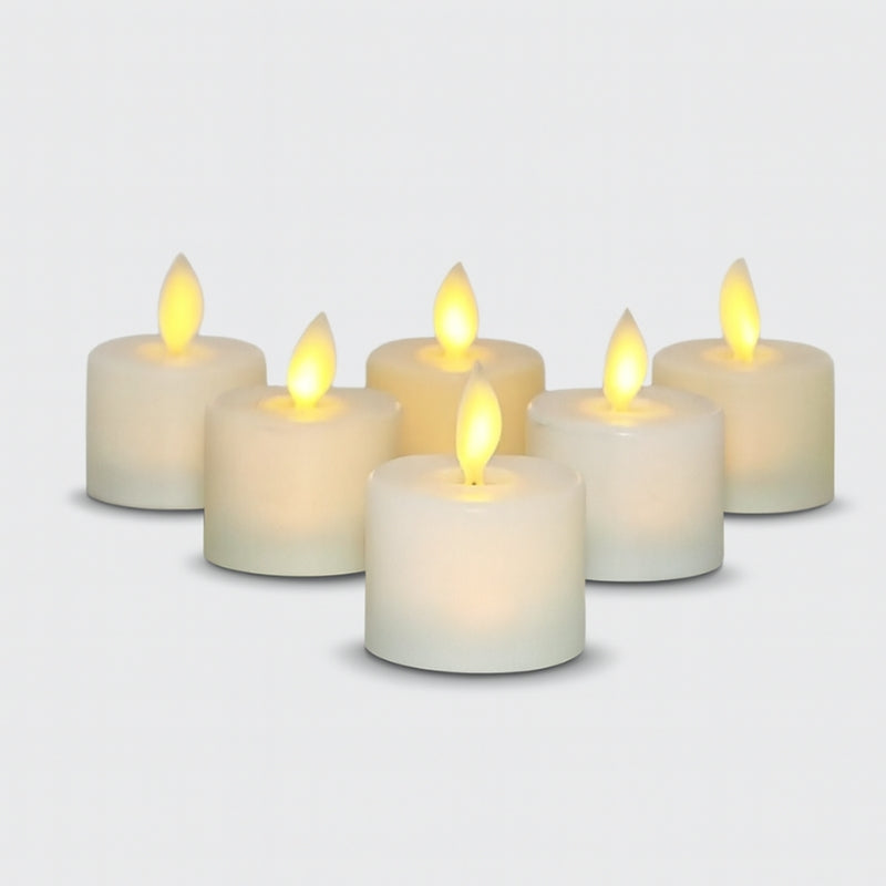 GlowAura - Set di candele LED a batteria per illuminazione interna