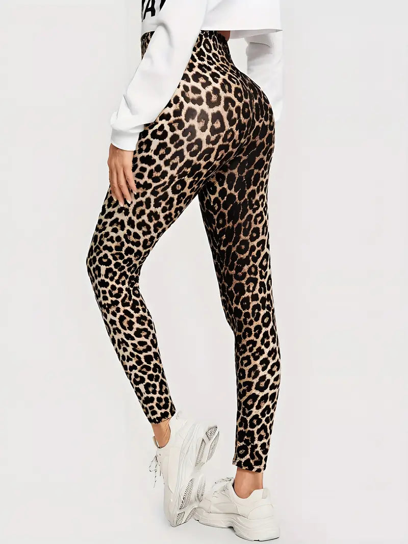 Zoe - Leopard print leggings with a high waist for a bold look