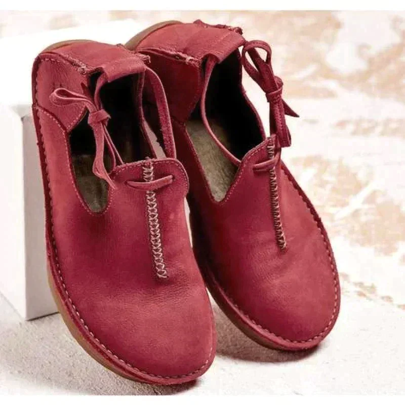 Mary – Bottines à Bout Rond avec Enfilage Facile et Lacets