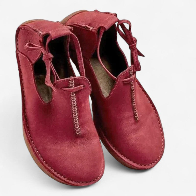 Mary – Bottines à Bout Rond avec Enfilage Facile et Lacets