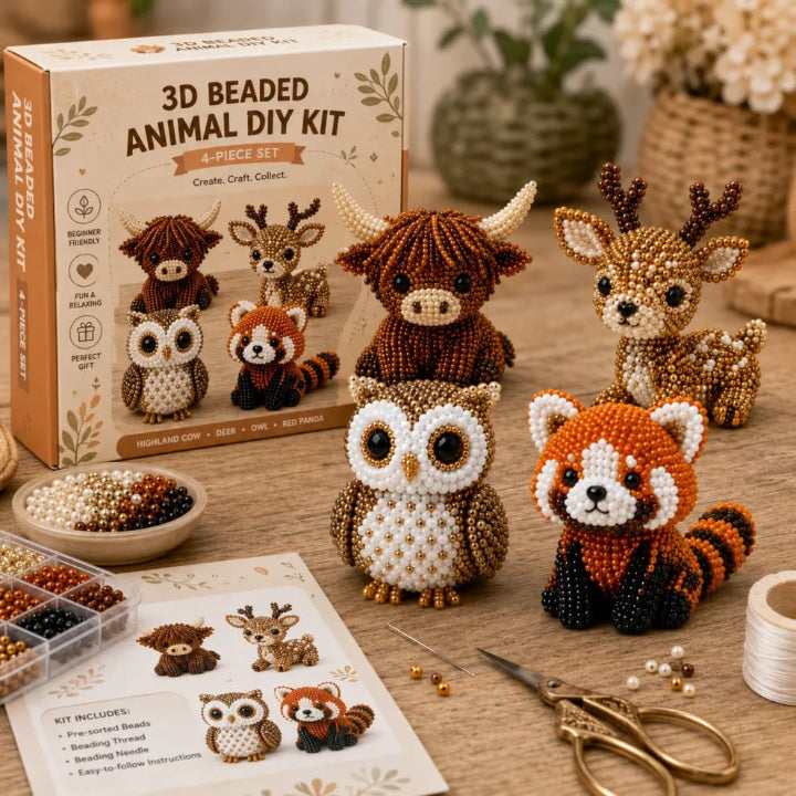 Beadimals - Kit de manualidades de animales con cuentas en 3D