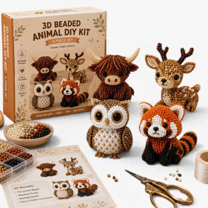 Beadimals - Kit de manualidades de animales con cuentas en 3D