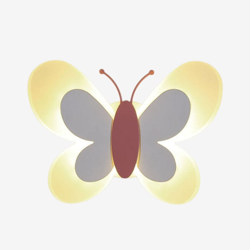 Flyora - Applique murale LED papillon avec boîtier en aluminium et design décoratif en forme d'ailes