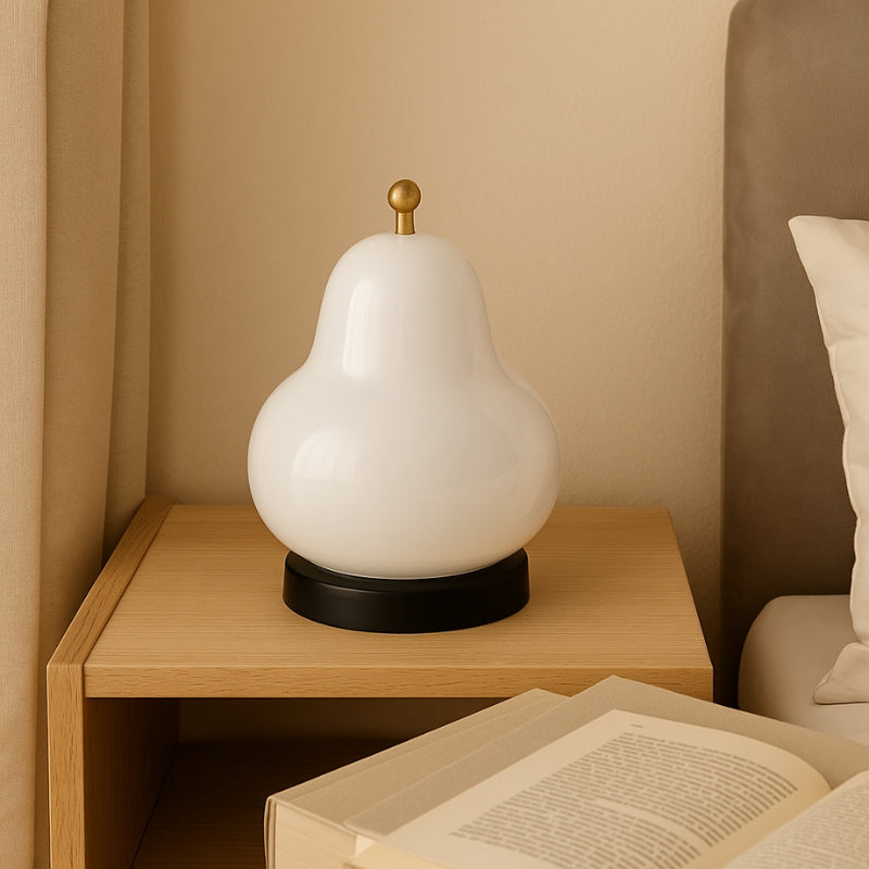 BrightPear – Lampe en forme de poire avec variateur tactile et fonction de recharge