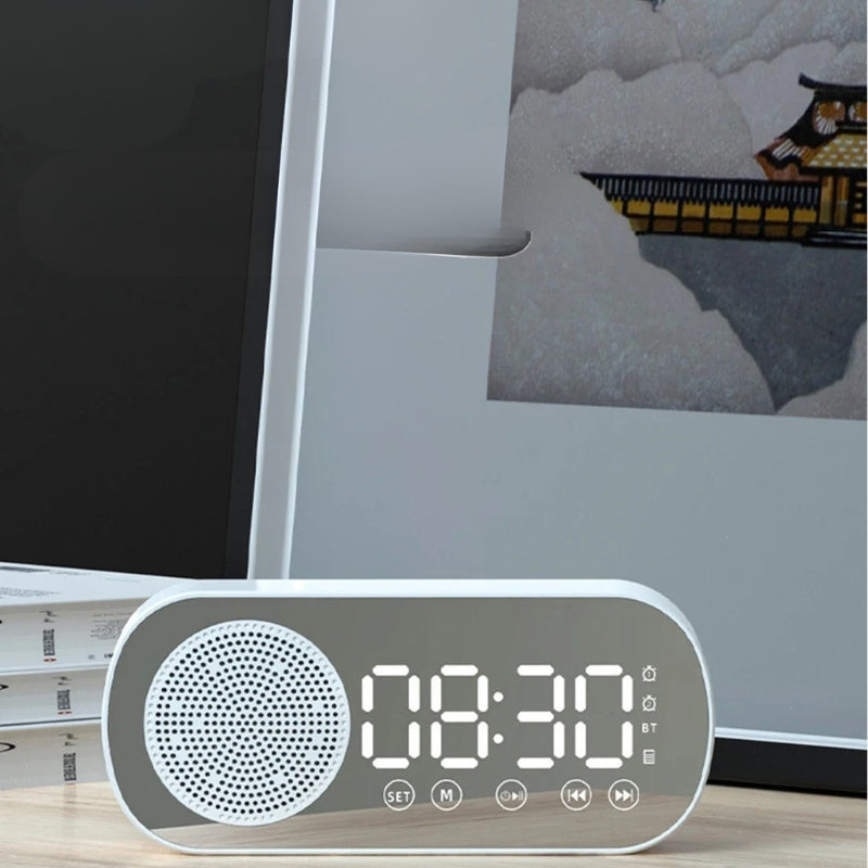 SoundClock – Sveglia Ricaricabile con Altoparlante Integrato e Display Digitale