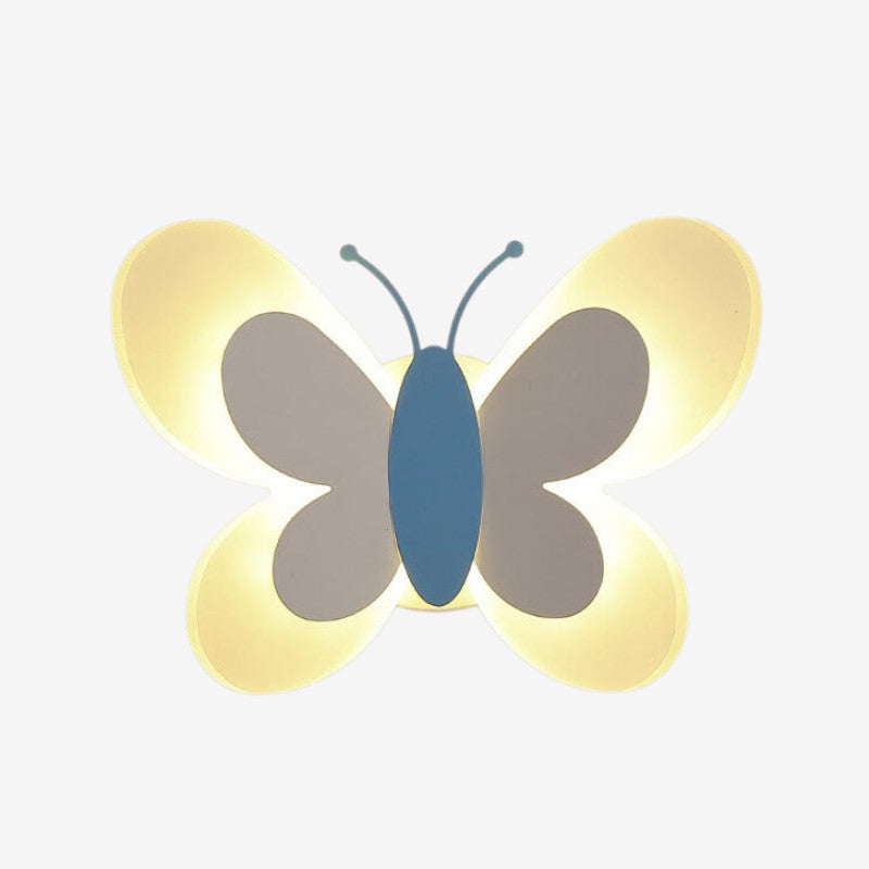 Flyora - Applique murale LED papillon avec boîtier en aluminium et design décoratif en forme d'ailes