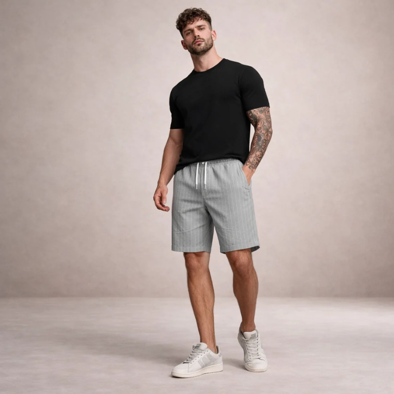 Pantaloncini da uomo con coulisse in vita e tasche laterali