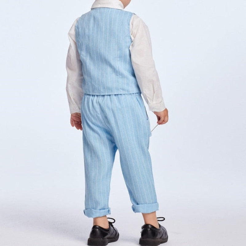 Jayden – Ensemble classique 3 pièces avec gilet sans manches et pantalon décontracté