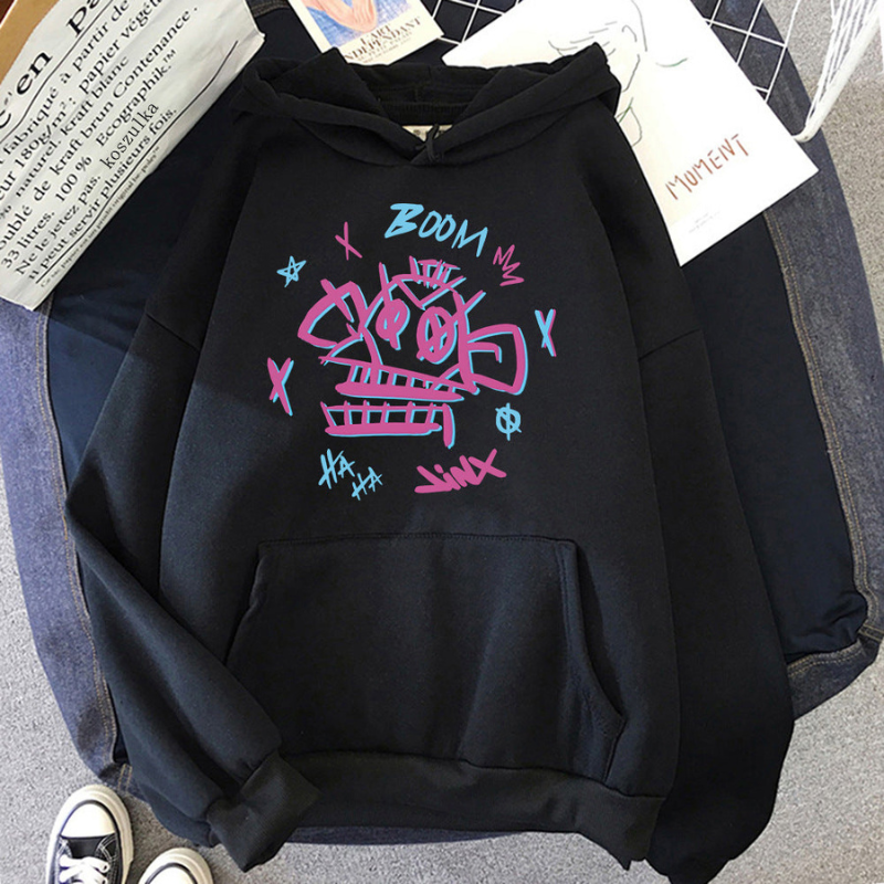 UrbanCore - Long Sleeve Hoodie with Printed Design