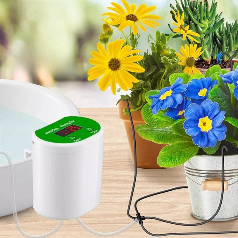 AquaBloom – Automatický zavlažovací systém pre izbové rastliny s čerpadlom a časovačom