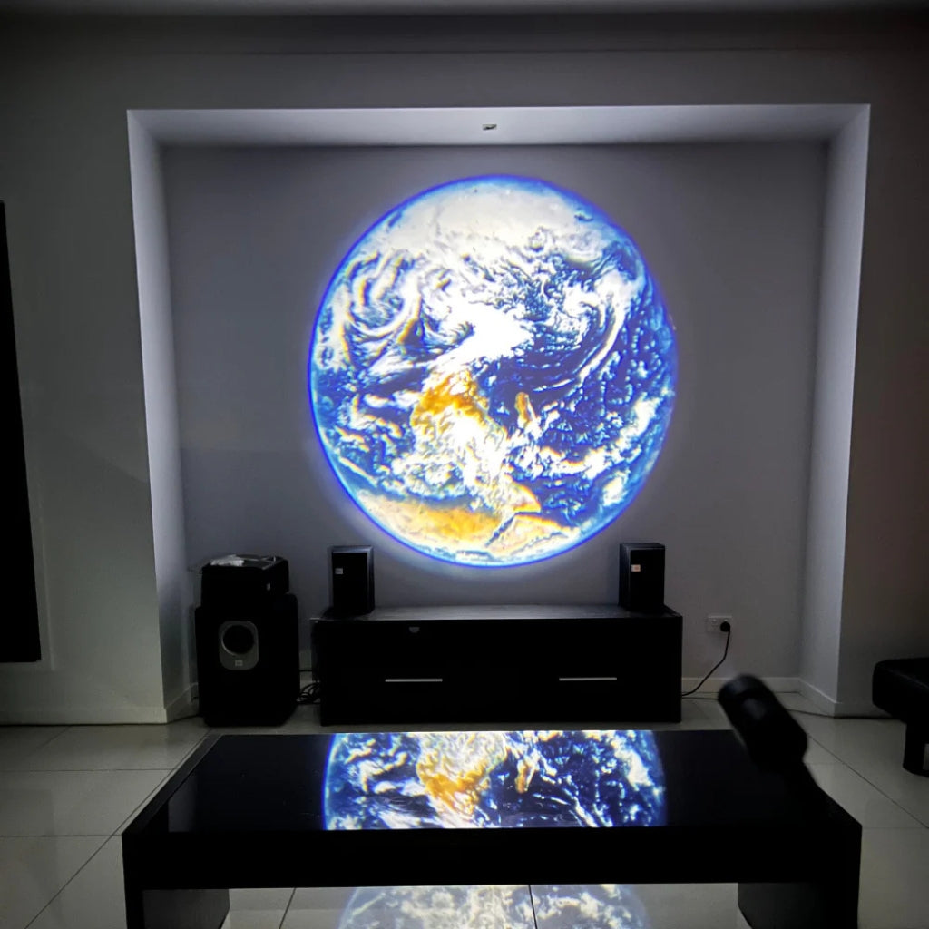 MoonSphere - Moon Earth Projector with LED Light and Rotating Projection