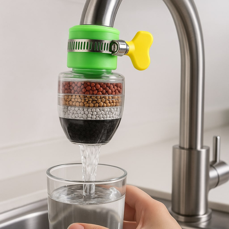 Filtro per acqua del rubinetto girevole a 360° per lavello da cucina