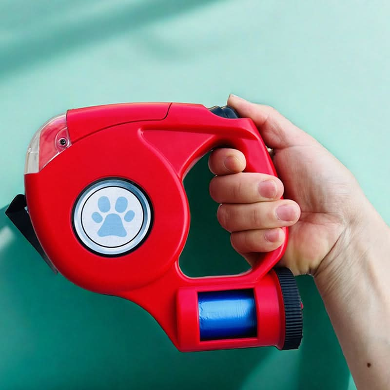 GlowPaw – LED dog leash with built-in flashlight and bag holder