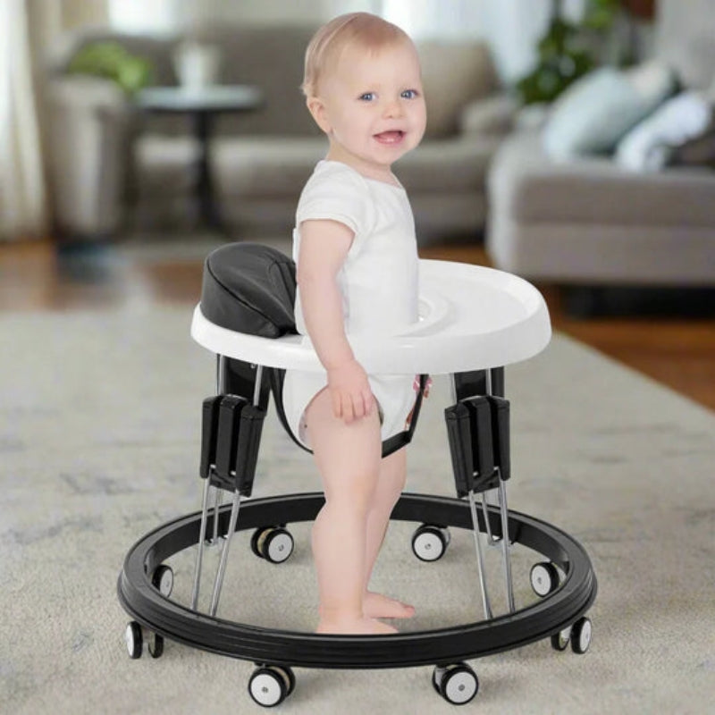 MoveSphere - Circulaire basis babywalker met zwenkwielen en verhoogde rugleuning
