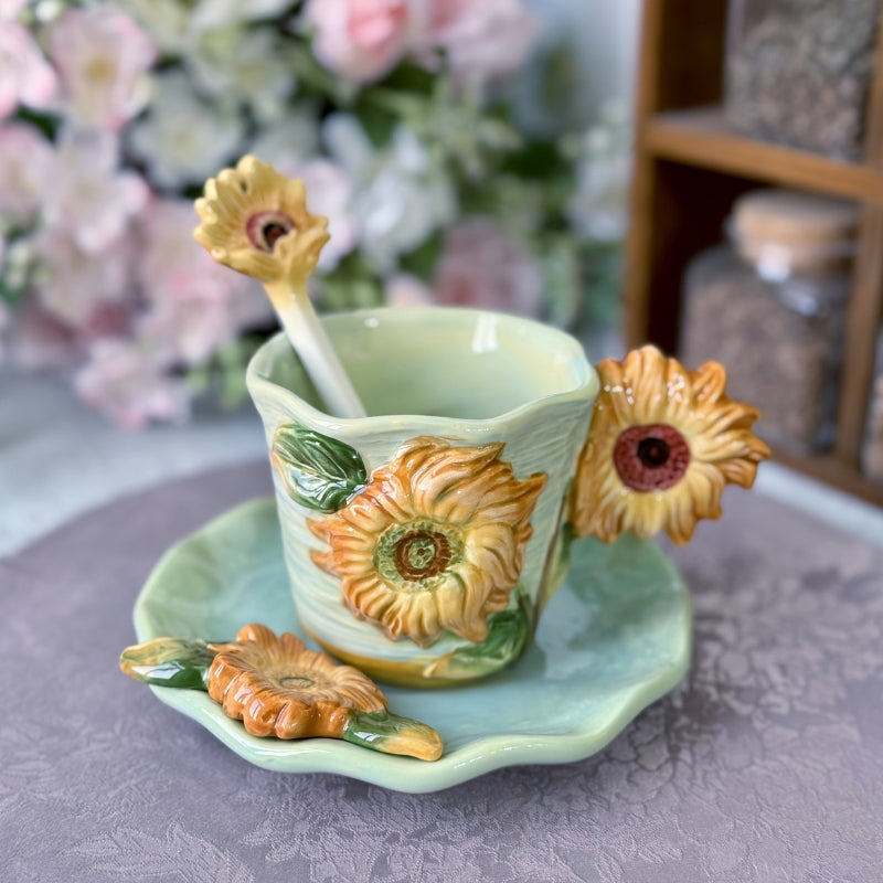 BrewBlossom – Set di tazze da caffè con design ispirato ai fiori