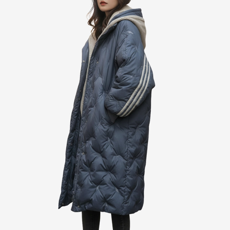 Delaney - Cappotto lungo a maniche lunghe con cappuccio e tasche