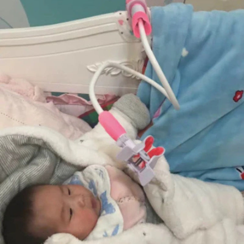 BebeFlex – Porte-Biberon Mains Libres avec Tube Flexible et Base Stable