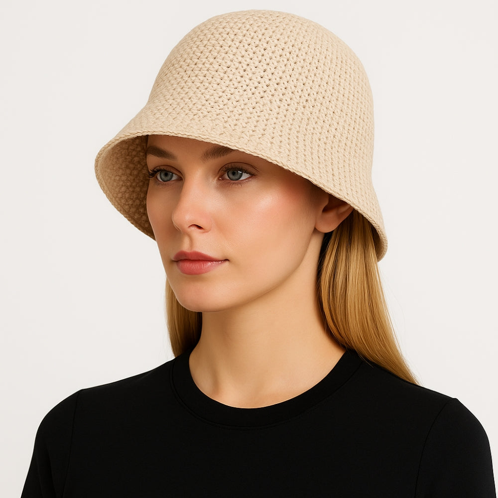 Maria - Elegante zonnehoed met brede rand en inpakbare stijl