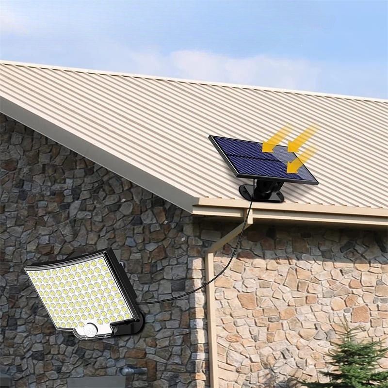 LumoGuard – Lampada di Sicurezza Solare con 106 LED e Sensore di Movimento