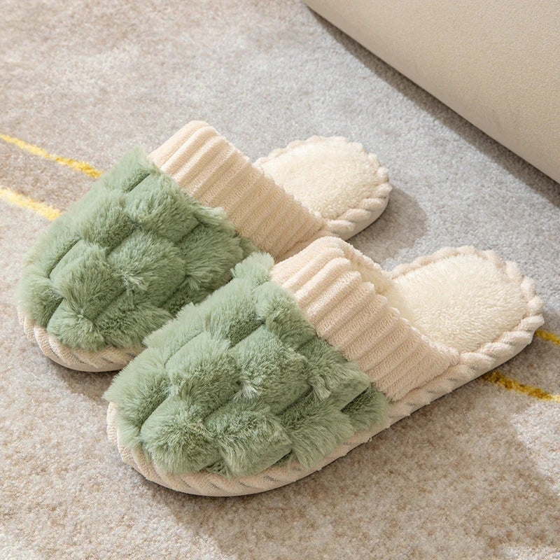 Naomi – Chaussons doublés de fourrure avec semelles antidérapantes