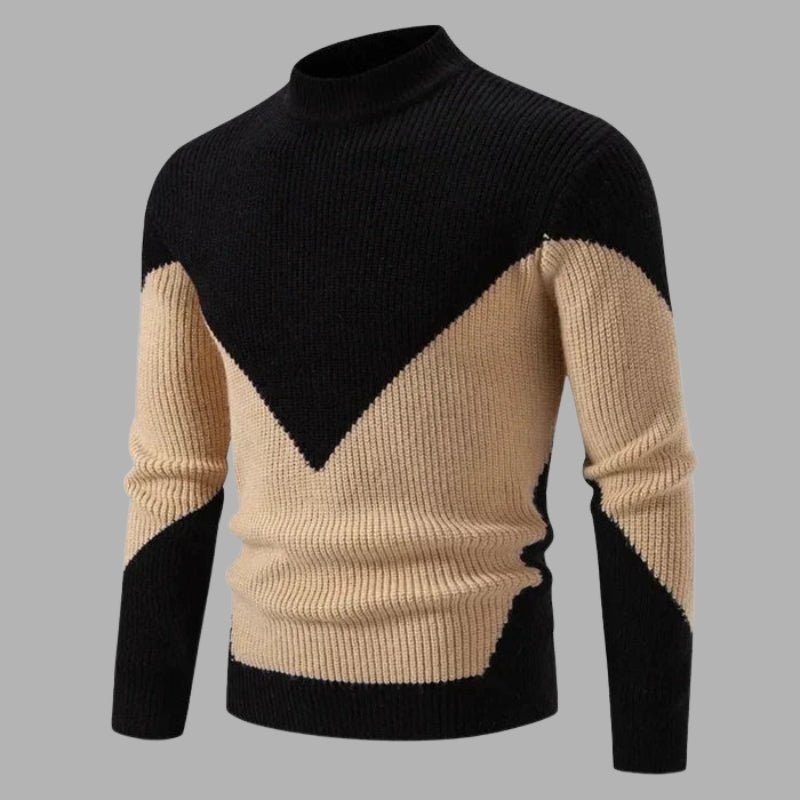 Camden - Long sleeve crew neck sweater with stripe design