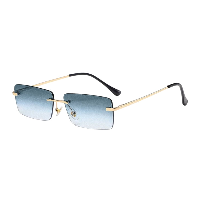 SkyMuse - Lunettes de Soleil Rectangulaires Modernes Sans Monture avec Design Léger