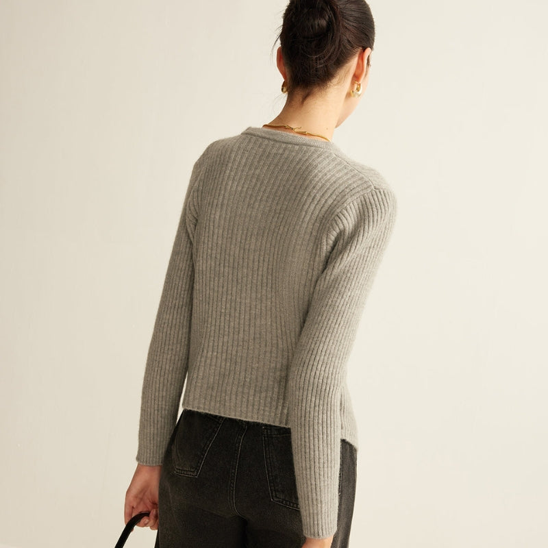 Maeve – Cardigan cu gât rotund, nasturi și mâneci lungi