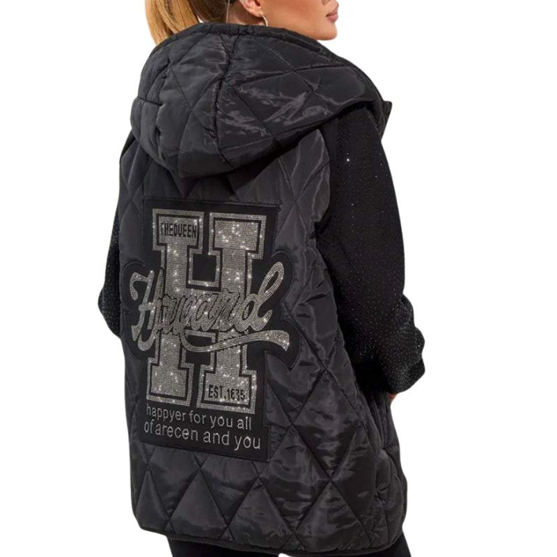 Zinora – Vest with Hood, Zipper, and Long Sleeves