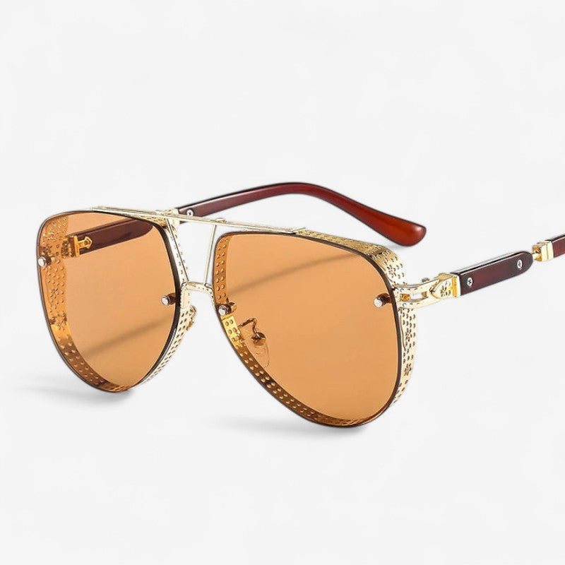 SunGleam – Ochelari de soare ovali cu ramă și lentile degrade