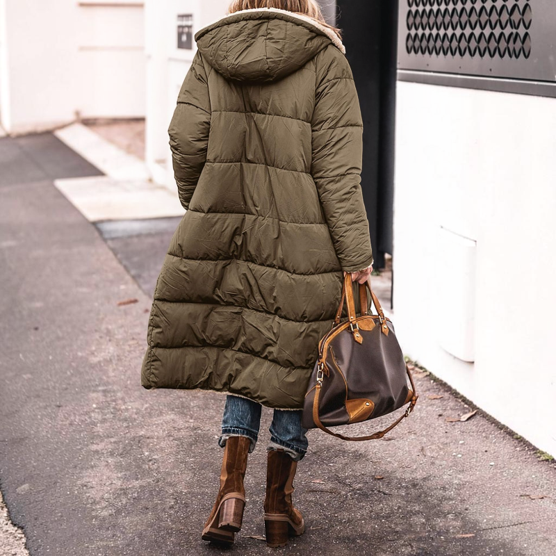 Women’s Hooded Long Sleeve Parka Coat