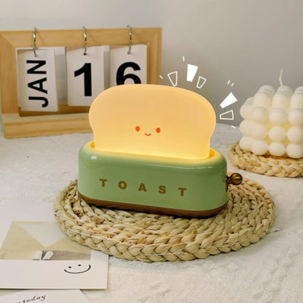 ToastyLite – Ściemnialna lampka nocna z miniaturowym wzorem tostera i miękkim światłem do przytulnych wnętrz