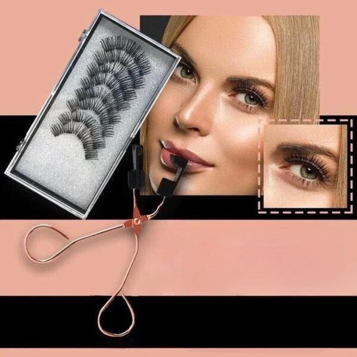 HiveGlow – Magnetische 3D Wimperset met RVS Klem voor Moeiteloze Glamour