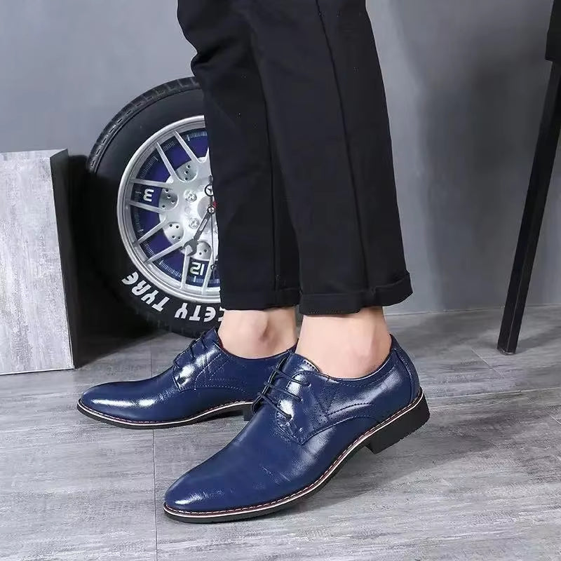Alexander – Sznurowane buty z noskiem w szpic i antypoślizgową podeszwą | Pewne dopasowanie na sznurowadła | Strukturalny codzienny styl | Od casualowych do formalnych
